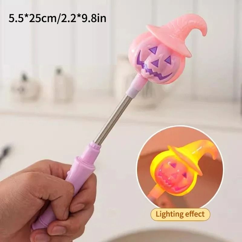 Halloween Pumpkin LED Hand Shaker Flashlight