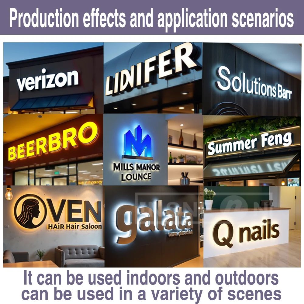 Custom LED Backlit Metal Business Sign