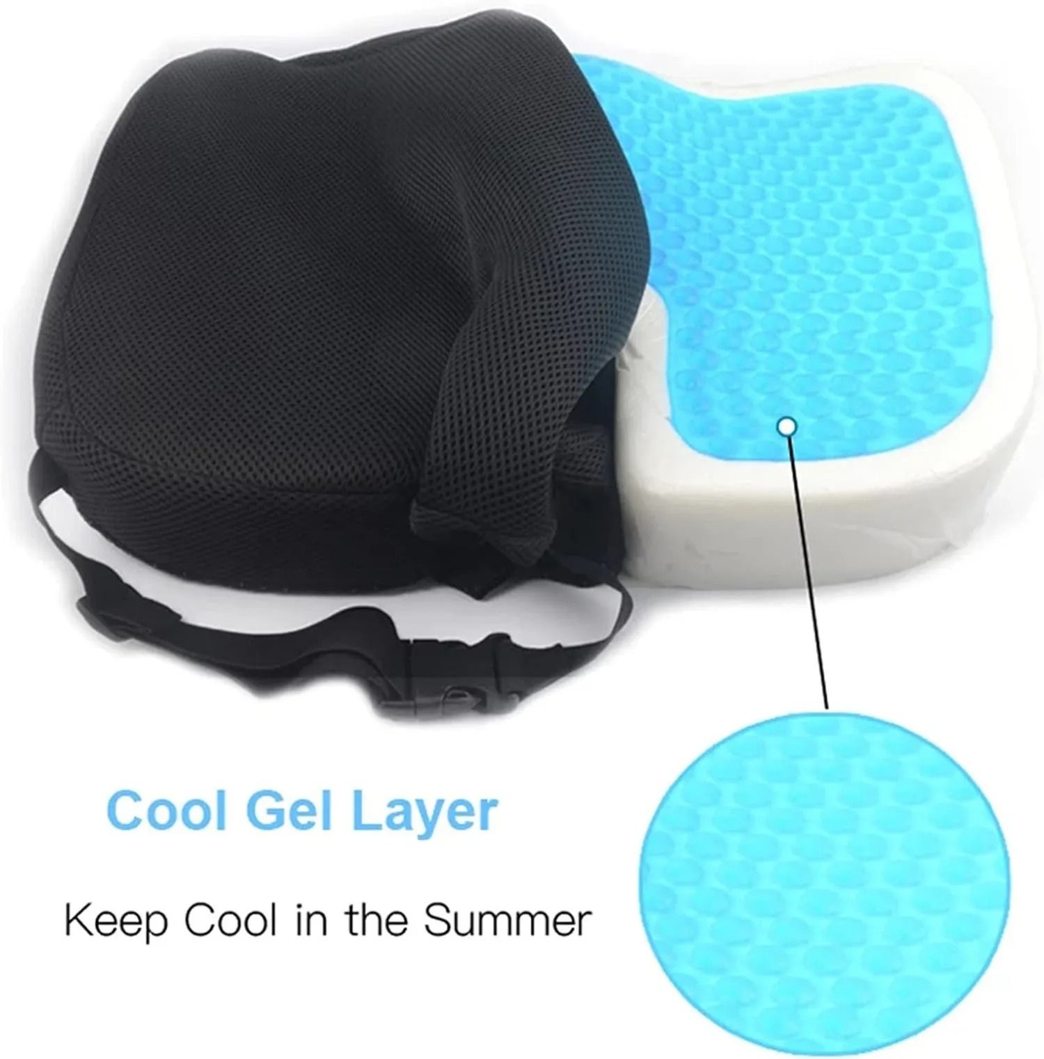 Orthopedic Gel-Memory Foam U-Shaped Seat Cushion