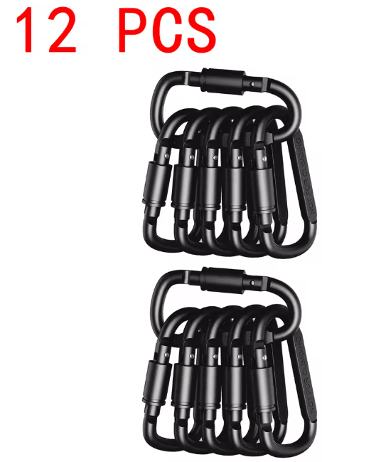Aluminum Carabiner Clip Set
