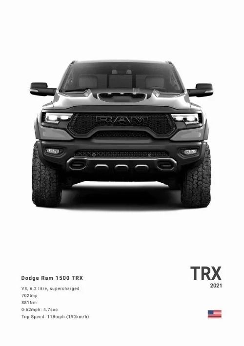 Dodge Challenger SRT Hellcat Redeye Canvas Wall Art Modern Muscle Car Poster