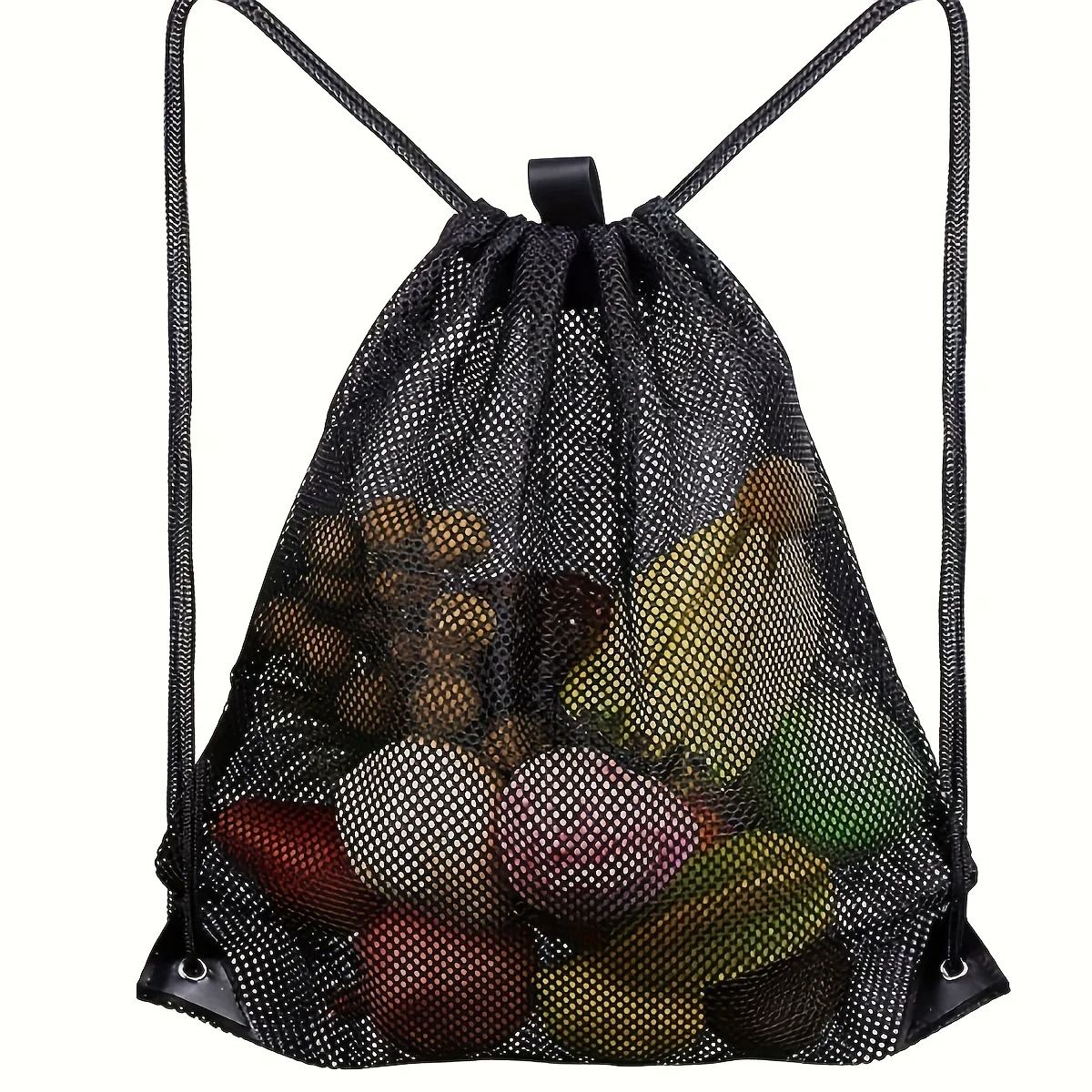 Portable Multi-Purpose Drawstring Mesh Storage Backpack