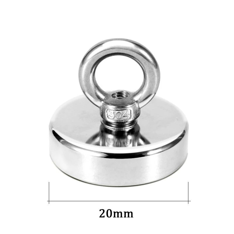 Super Strong Neodymium Fishing Magnet Heavy Duty Salvage Magnet with Eyebolt