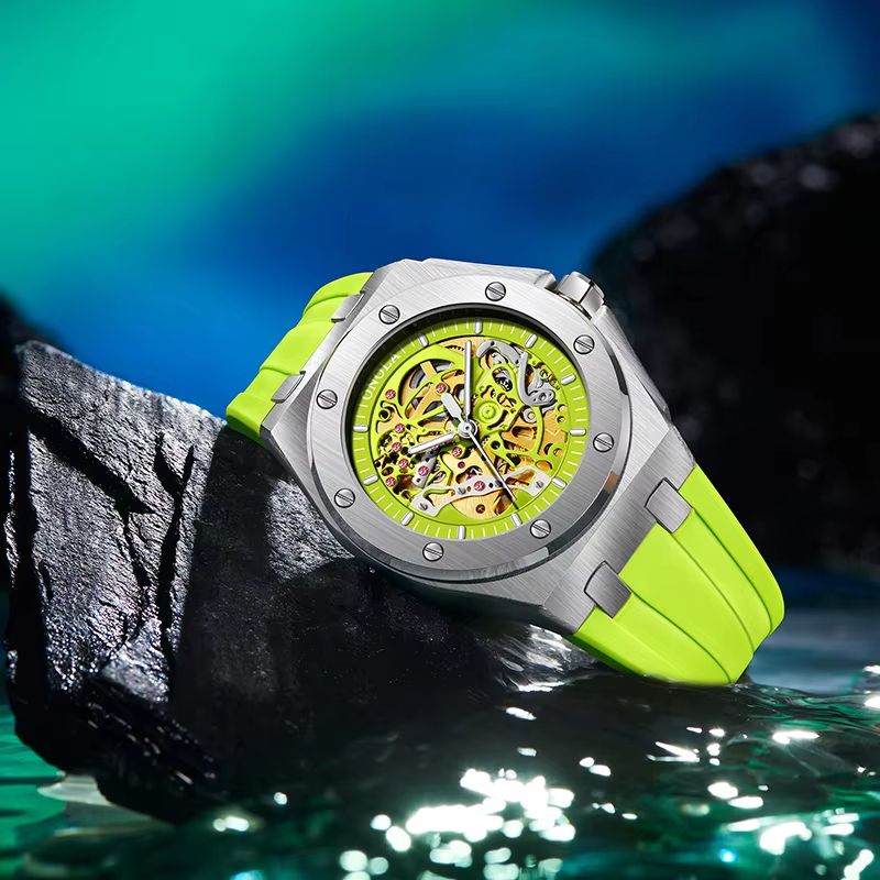 ONOLA Luxury automatic mechanical watch Waterproof sports men's wristwatch with luminous dial