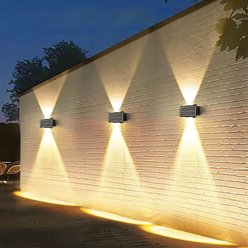 Solar Waterproof Up And Down Luminous Lighting for House Garden Exterior Wall Decoration