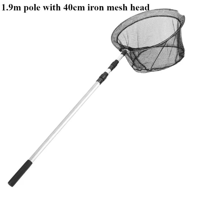 Telescopic Fishing Net Aluminum Alloy Folding Landing Net with Rubber Handle