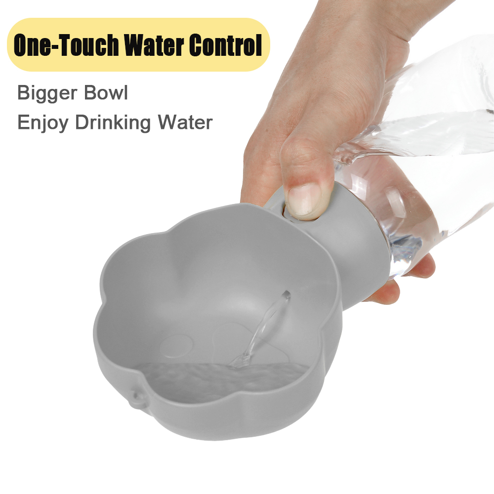 Outdoor Portable Dog Water Bottle With Food Container, Travel Pet Drinking Bowl & Feeder for Small, Large Dogs