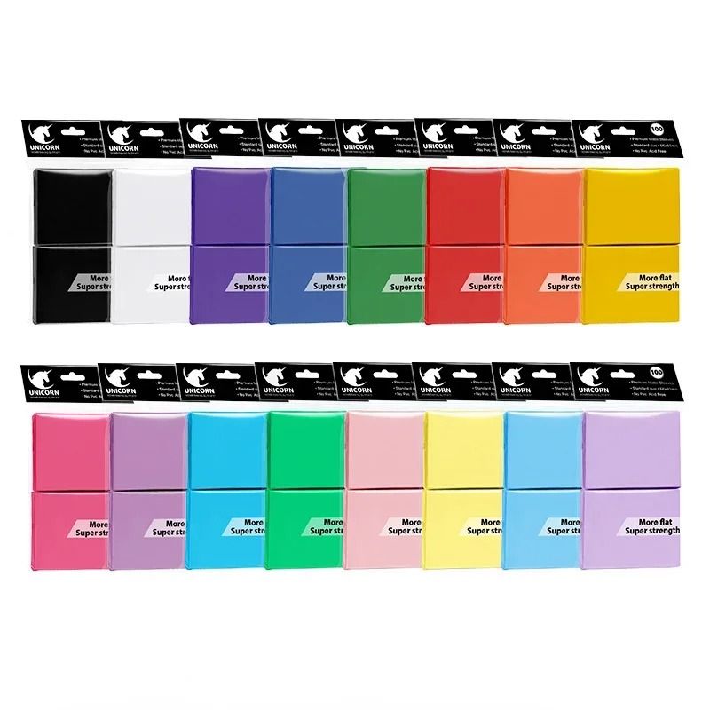 Matte Standard Card Sleeves 100 Pack Trading Card Protectors for TCG and Board Games
