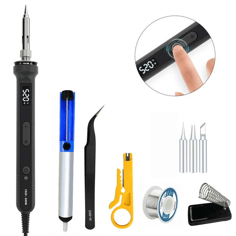 100W Digital Electric Soldering Iron Kit with LCD Temperature Control
