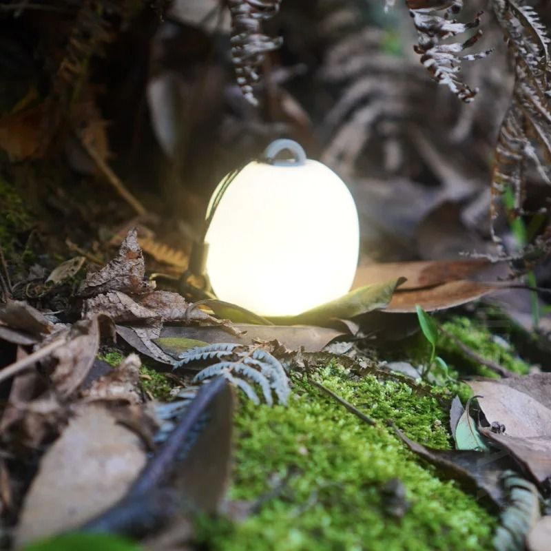 Rechargeable Egg Shaped Camping Light Soft Silicone Pinch Control Lamp