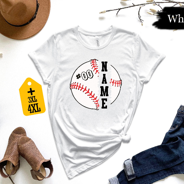 Custom Baseball Team Shirt with Name & Number – Personalized Baseball Shirt Gift