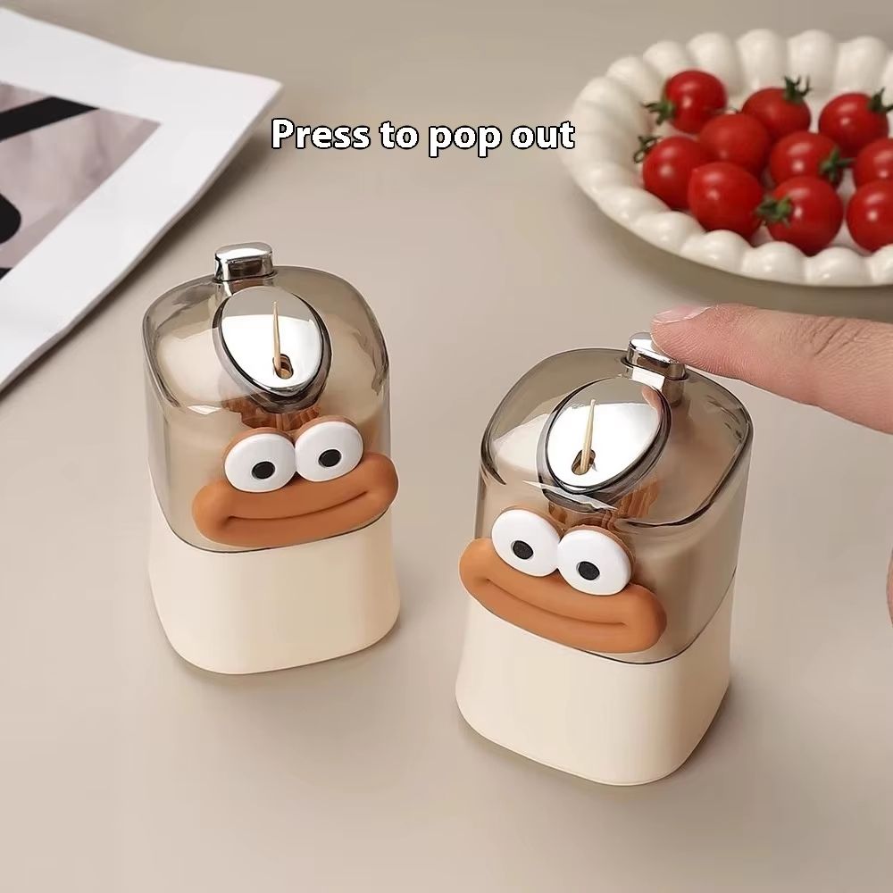 Creative Cartoon Gut & Mouth Toothpick Box High-Appearance Cream-Style Luxury Toothpick Holder