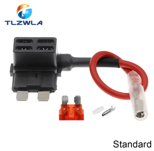12V Add-A-Circuit Fuse Tap Adapter – Car Fuse Holder with 10A Blade Fuse (Mini / Micro / Standard)