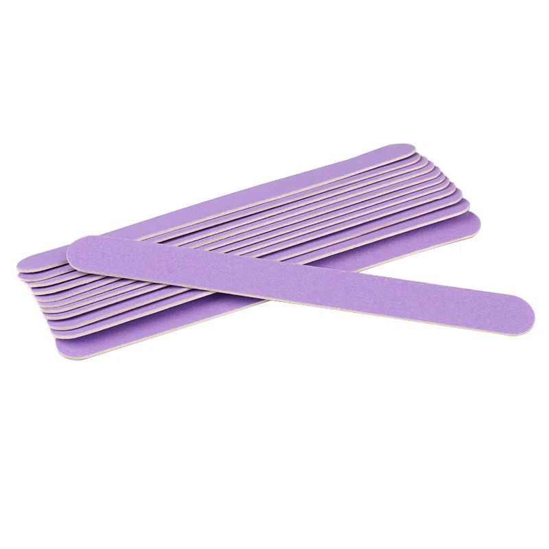Wooden Nail Files Professional Manicure Pedicure Sanding File Set 20 Pack