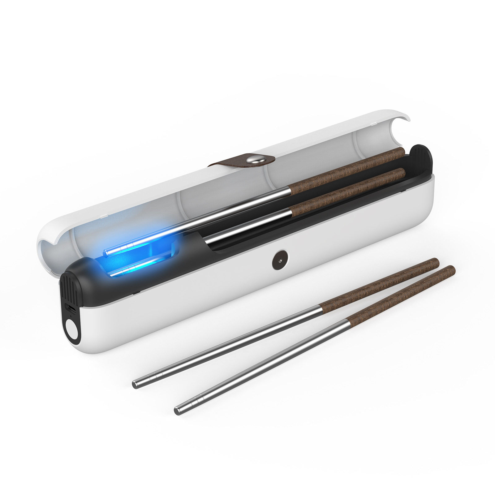 Mini UV Light Toothbrush Sterilizer Case, Rechargeable, for Traveling