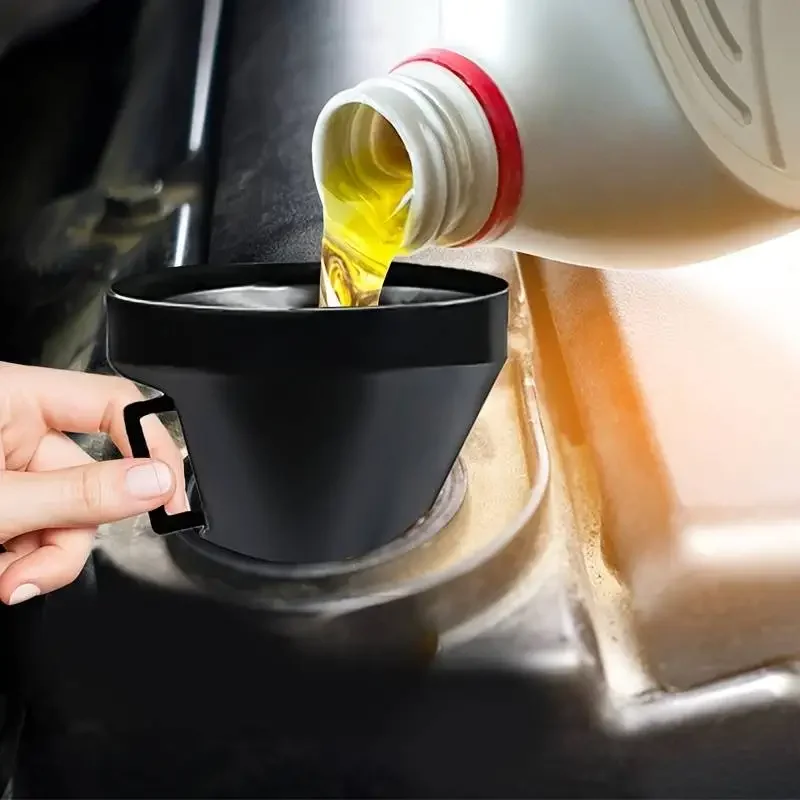 Motorcycle Refuel Funnel With Filter, Engine Oil Funnel for Cars, Moto Fuel Filling Tool