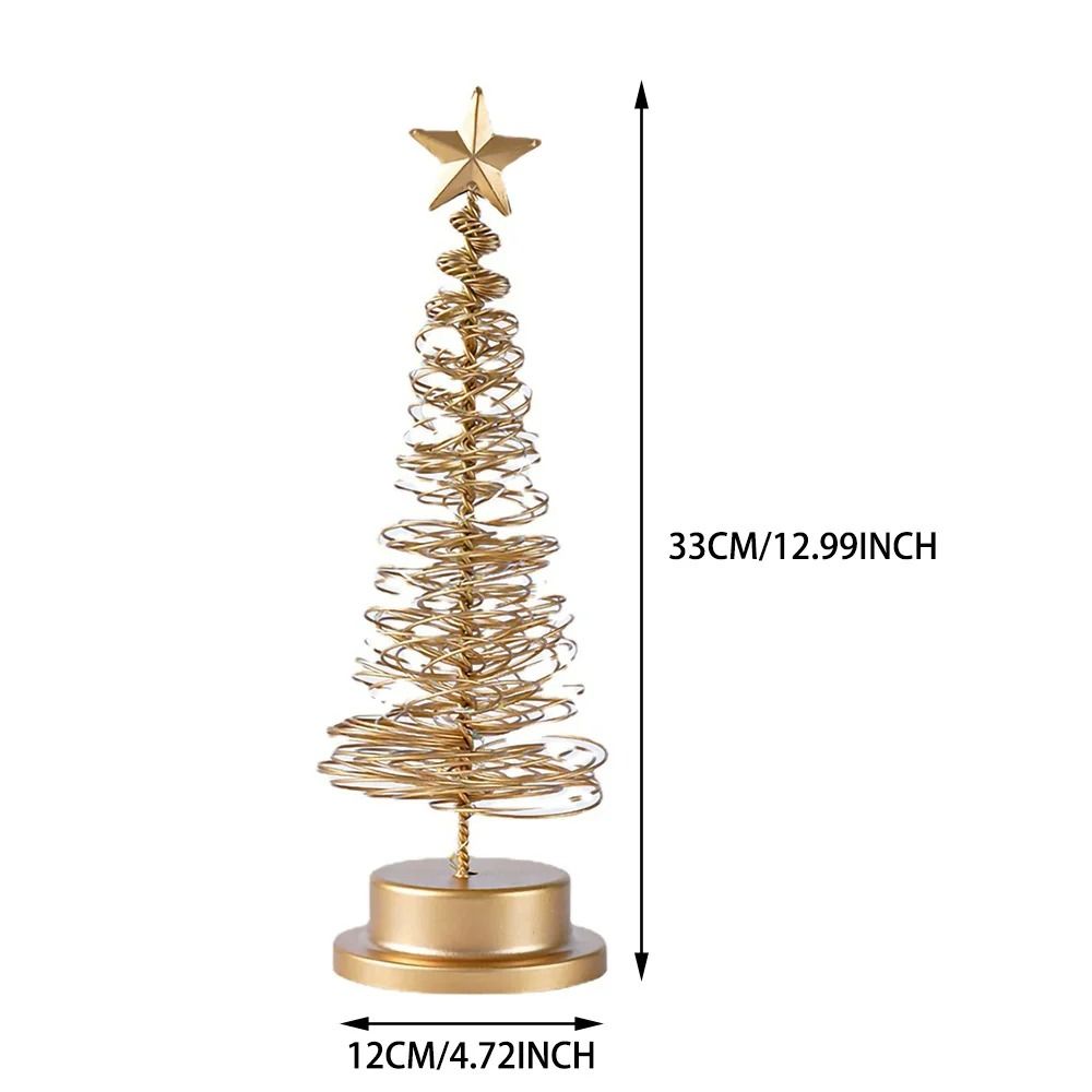 Spiral-Glow Metal Fairy Tree Lamp