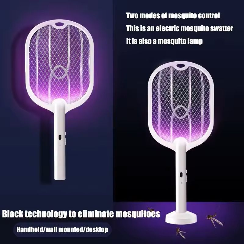 3 in 1 Rechargeable 3000V Mosquito Swatter and Killer Lamp