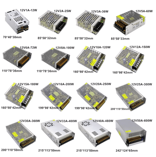 AC 220V to DC 5V / 12V / 24V / 36V Switching Power Supply SMPS (1A–30A)