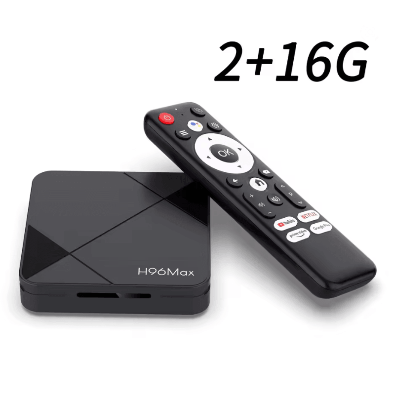 H96 Max Android TV Box 14 with 4K Streaming Dual Band WiFi and Bluetooth Voice Control