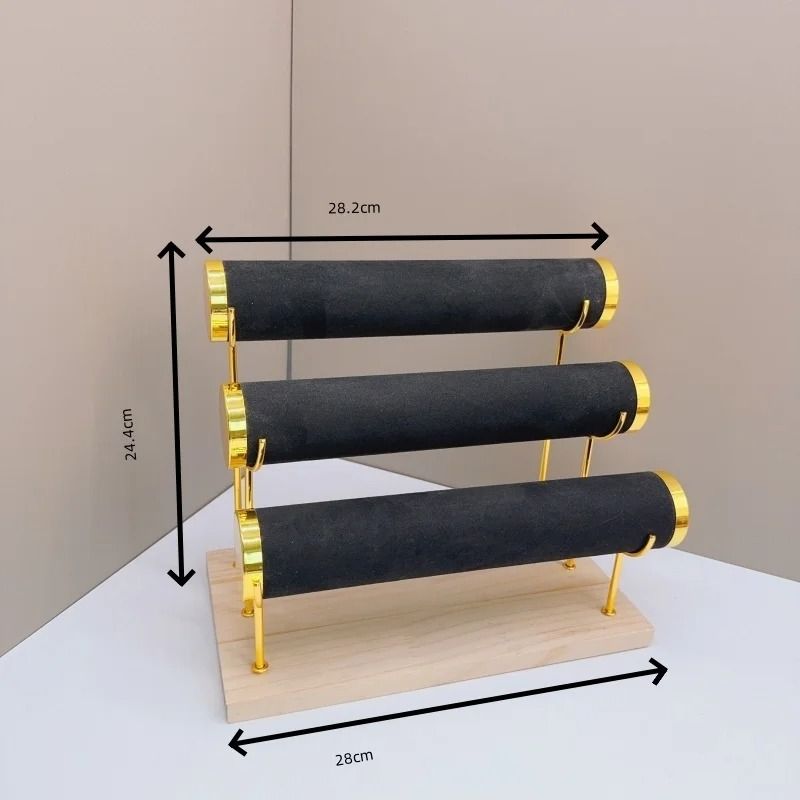 Detachable Bracelet Holder Stand Jewelry Display with Wooden Tray