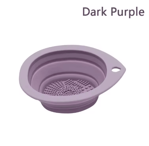 Silicone Makeup Brush Cleaner Bowl – Foldable Brush Washing & Scrubbing Tool