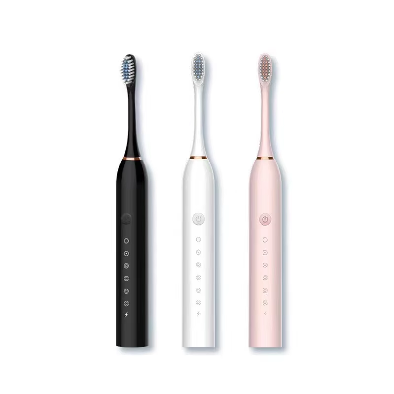 Rechargeable Electric Toothbrush for Adults with Waterproof, DuPont Brush Head & High-Frequency Cleaning