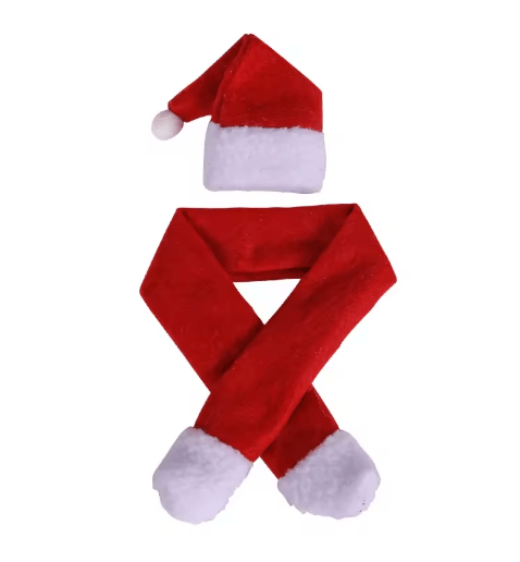 Festive Santa Hat & Scarf Christmas Wine Bottle Cover