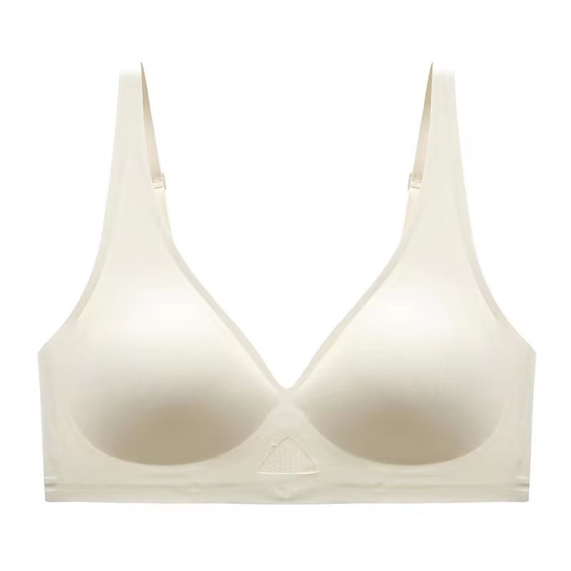 Women's Seamless Push-Up Bra With Pads U-Shape Back Wireless V-Neck Lingerie