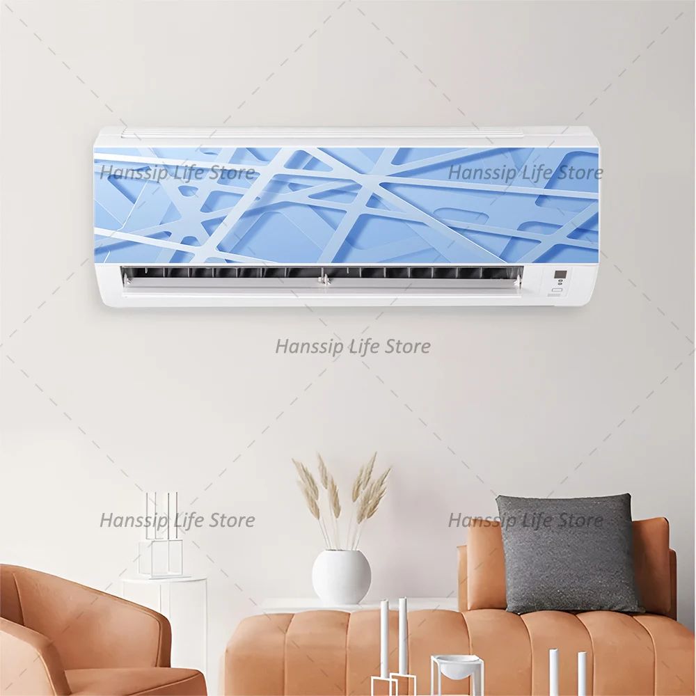 Modern 3D Geometric Air Conditioner Panel Sticker