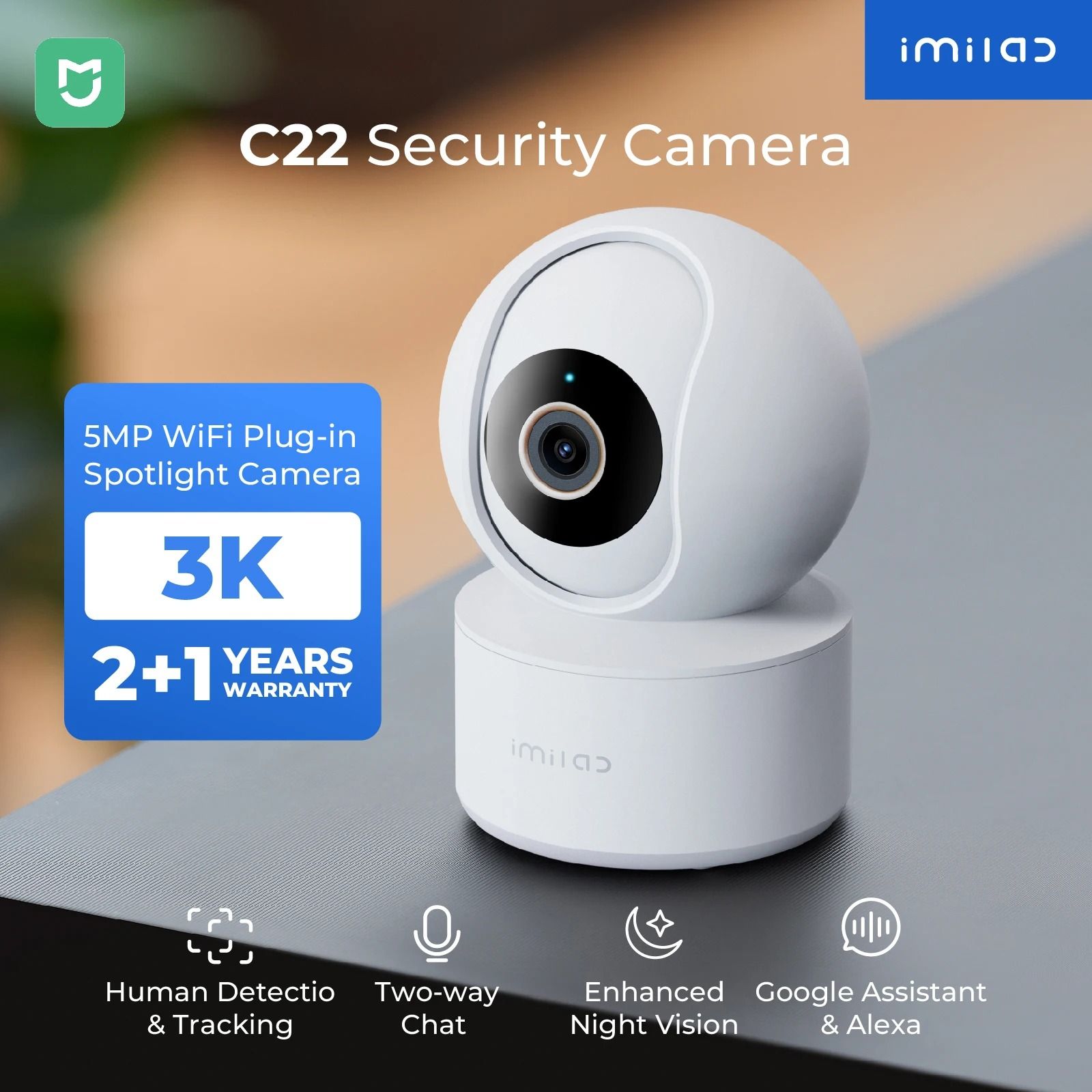 IMILAB WiFi 6 Indoor Baby Monitor Camera for Child Safety C21 C22