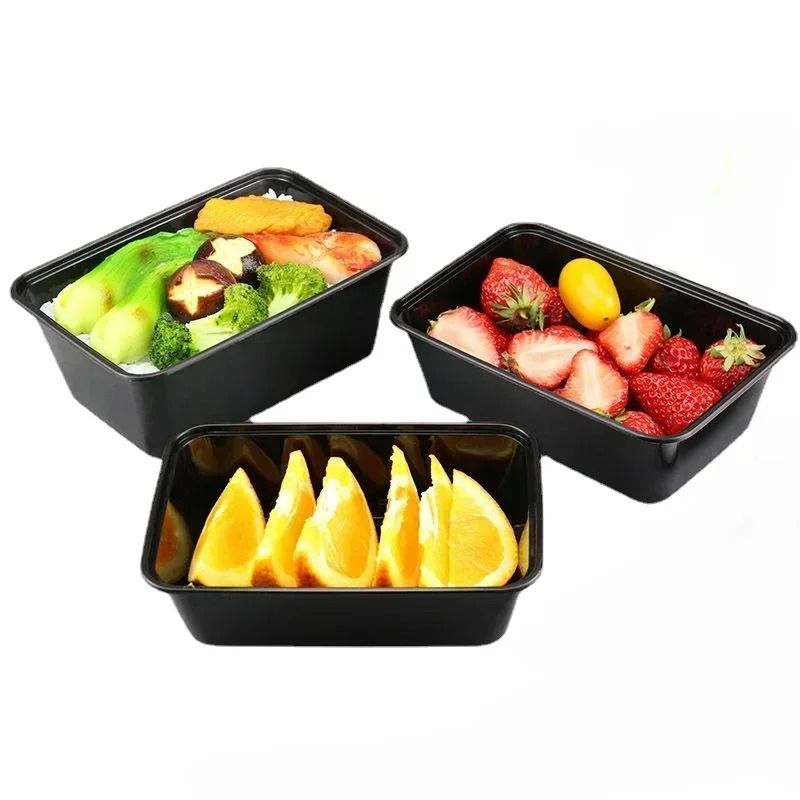 1000ml Heavy-Duty Disposable Lunch Boxes – 20-Piece Microwave-Safe Meal Prep Set