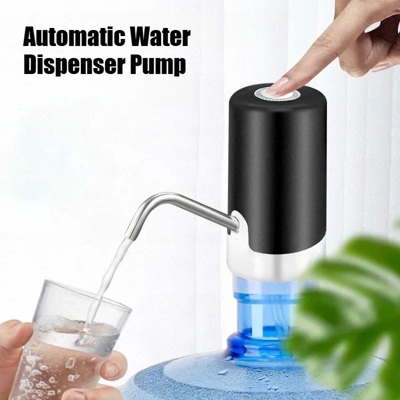 Rechargeable Electric Water Bottle Pump – Portable USB Automatic Water Dispenser for 2–5 Gallon Jugs