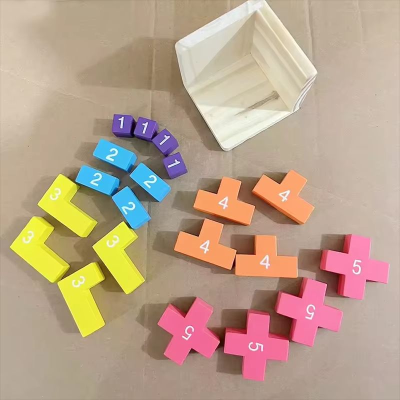 3D Luban lock puzzle Wooden Cube Interlocking IQ Challenge Toy