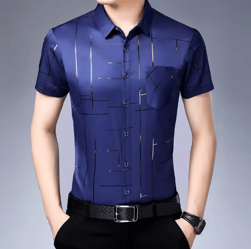 Mens Wrinkle-Free Short Sleeve Shirt – No Iron Business Casual Essential