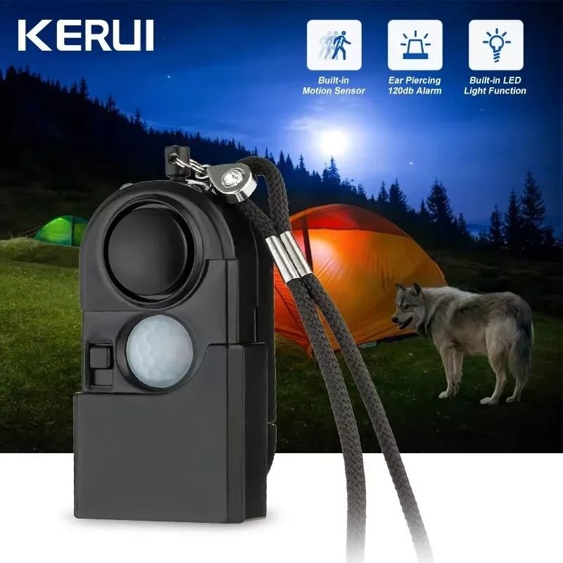Portable Mini Motion Detector Alarm With LED Light And Siren