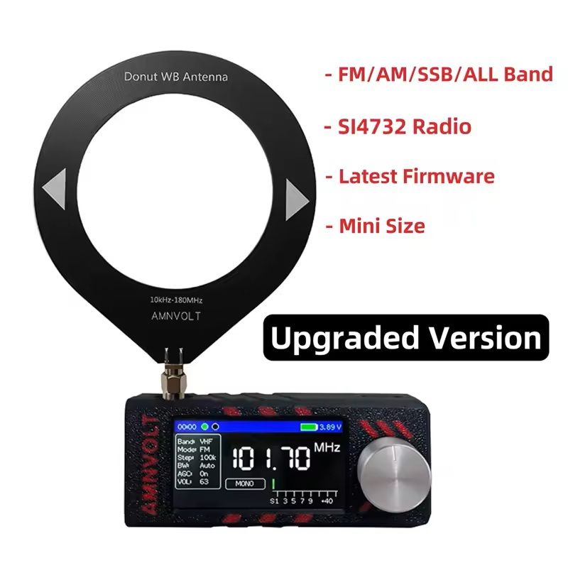 Mini Full Band DSP Radio Receiver with IPS Display and LSB USB Tuning