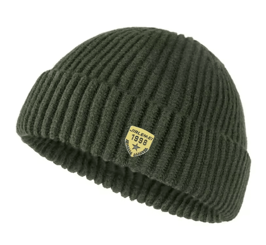 Mens Autumn and Winter Knitted Wool Hat Unisex Street Melon Skin Beanie with 1998 Logo