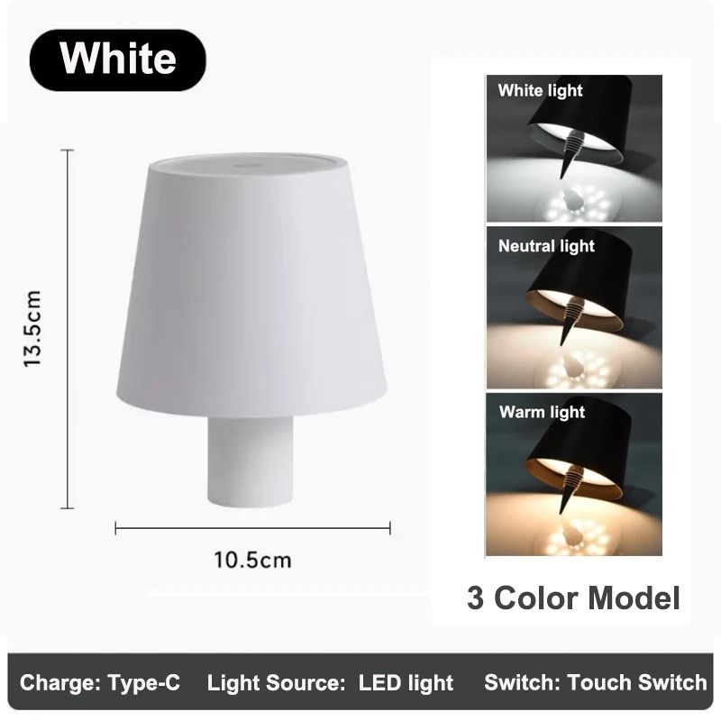 Wireless LED Wine Bottle Lamp Touch Control Rechargeable Table Light