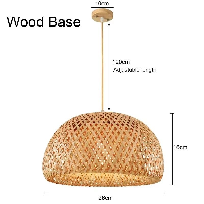 Rattan Wicker Bamboo Pendant Ceiling Lamp