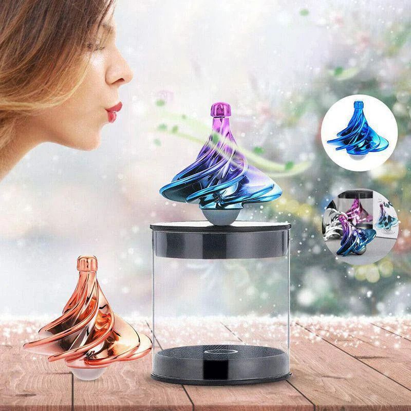 Funny Desk Wind Blowing Toy Rotating Kinetic Spinner Stress Relief Toy