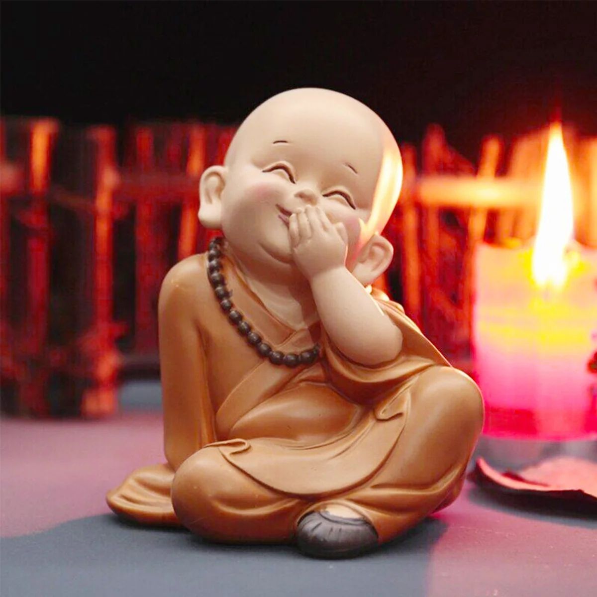 Cute Mini Monk Buddha Resin Figurine