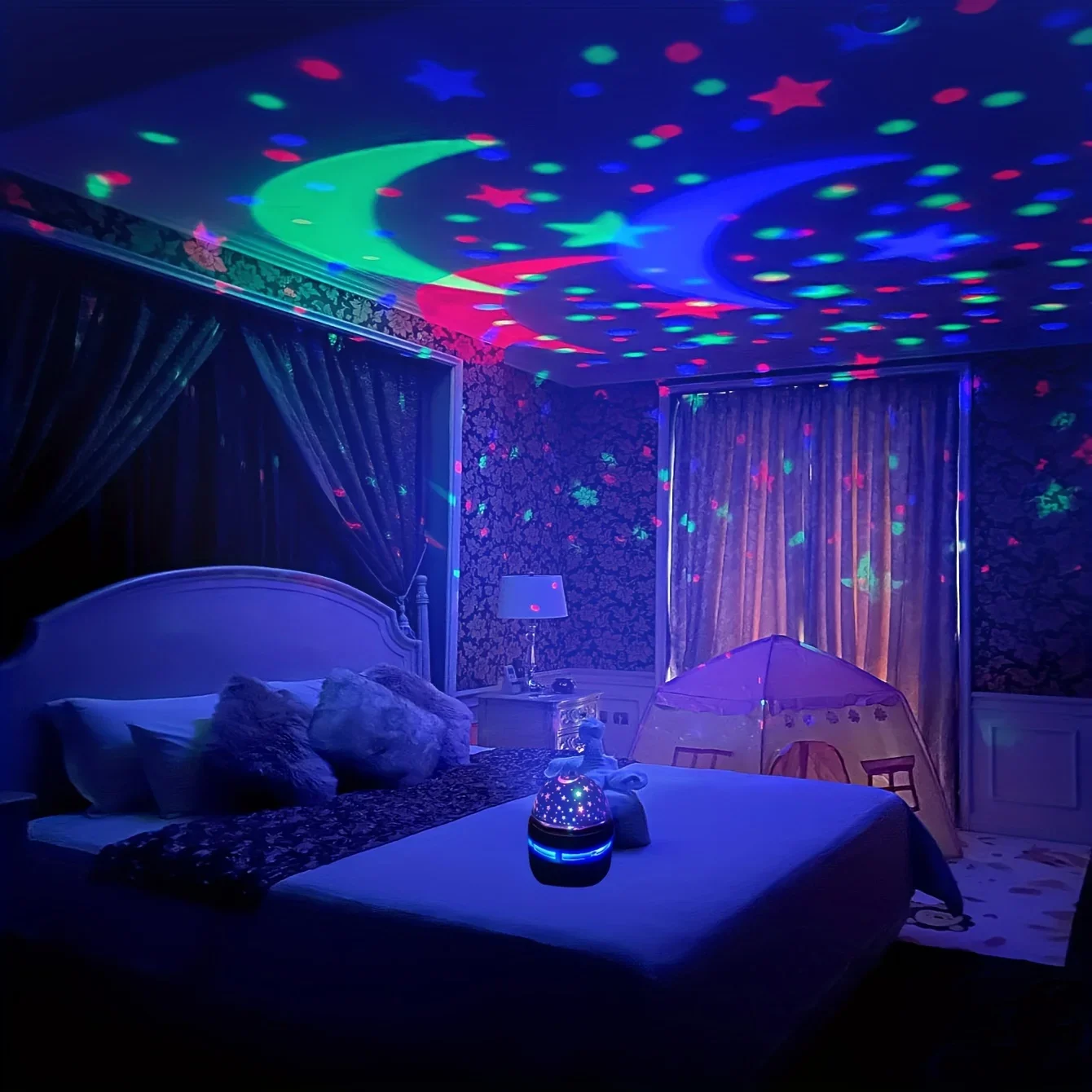 USB Star Projector Night Light for Kids Rooms and Cozy Bedroom Decor