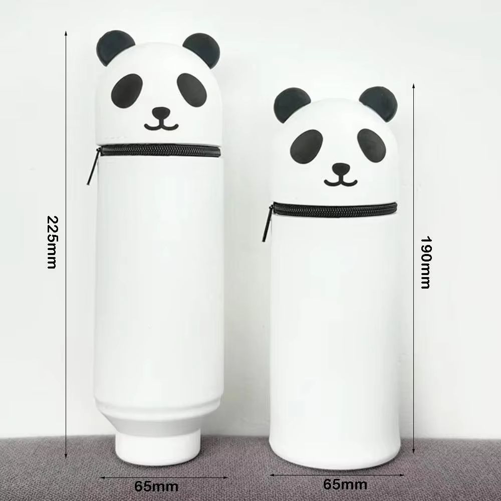 Silicone Cartoon Animal Pencil Case Foldable Pen Pouch with Zipper