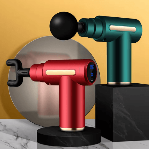Mini Fascia Massage Gun Powerful Deep Tissue Muscle Massager with 4 Attachments