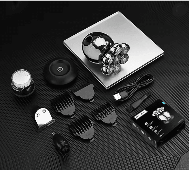 FlexGlide 7D Electric Shaver Waterproof Mens Beard and Head Groomer