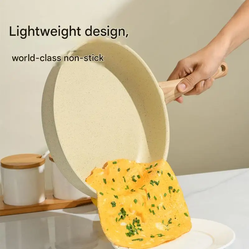 Maifan Stone Pan, Non-stick Frying Pan for Steak, Stir-fry Wok, Ceramic Omelette, Gas Stove, Induction Cooker Compatible