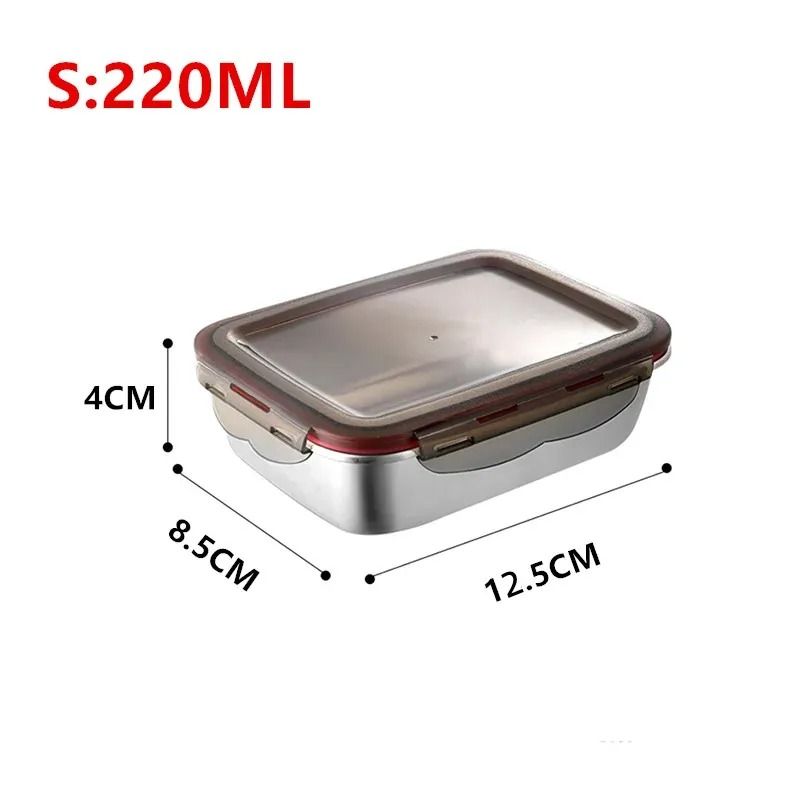 304 Stainless Steel Leakproof Bento Box Portable Food Storage Container for Travel and Office