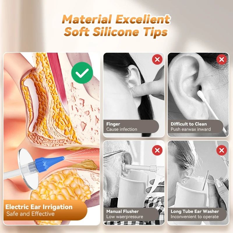 ClearFlow Manual Ear Irrigation Kit Safe Ear Wax Removal System