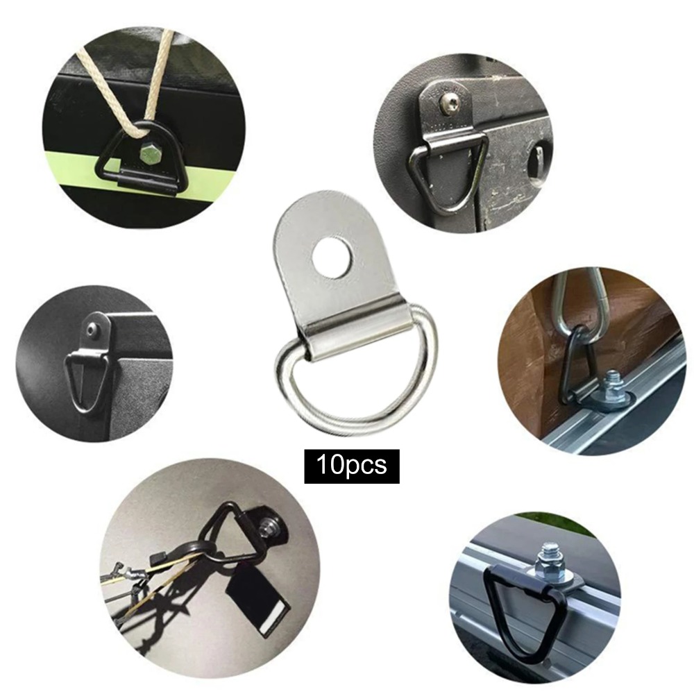 Stainless Steel D Ring Tie Down Anchors for Cargo, Trailer, Boat & RV Durable Lashing Rings for Secure Load Management